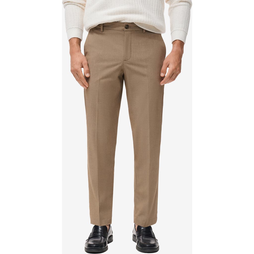 Mango Bologna Slim Fit Stretch Pants In Neutral