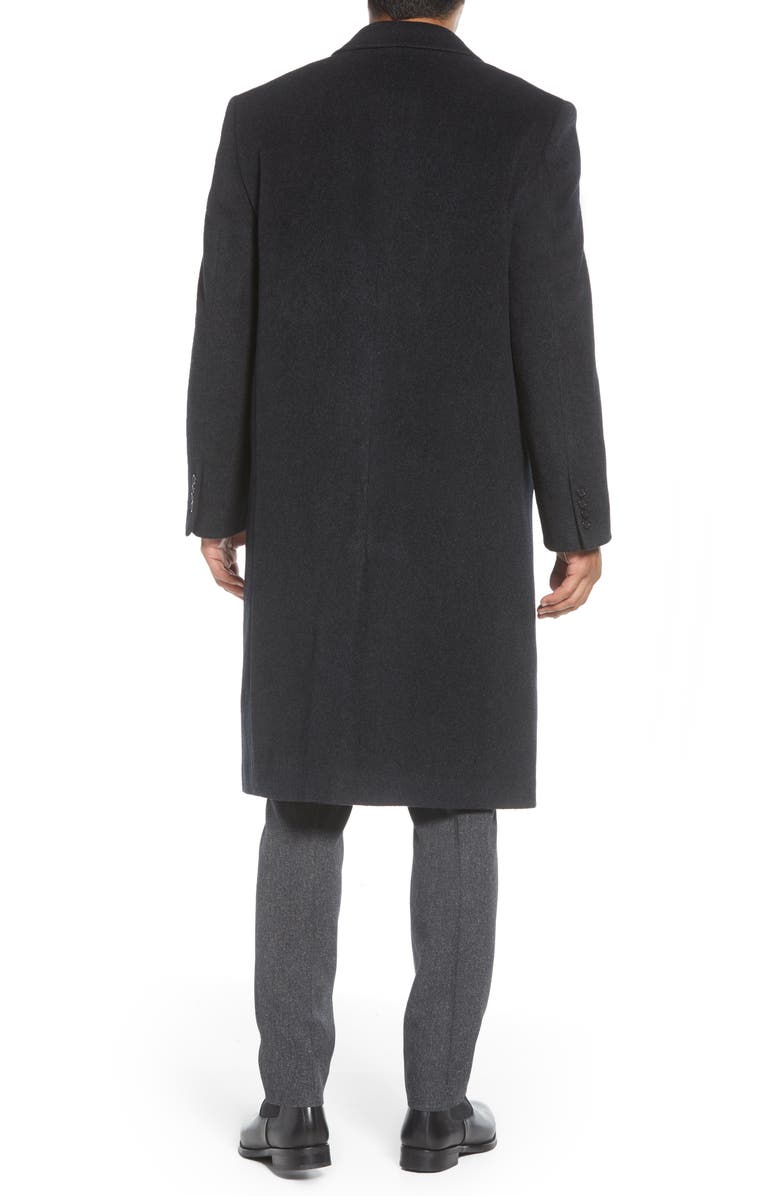 Hart Schaffner Marx Stanley Classic Fit Wool & Cashmere Overcoat, Alternate, color, Charcoal