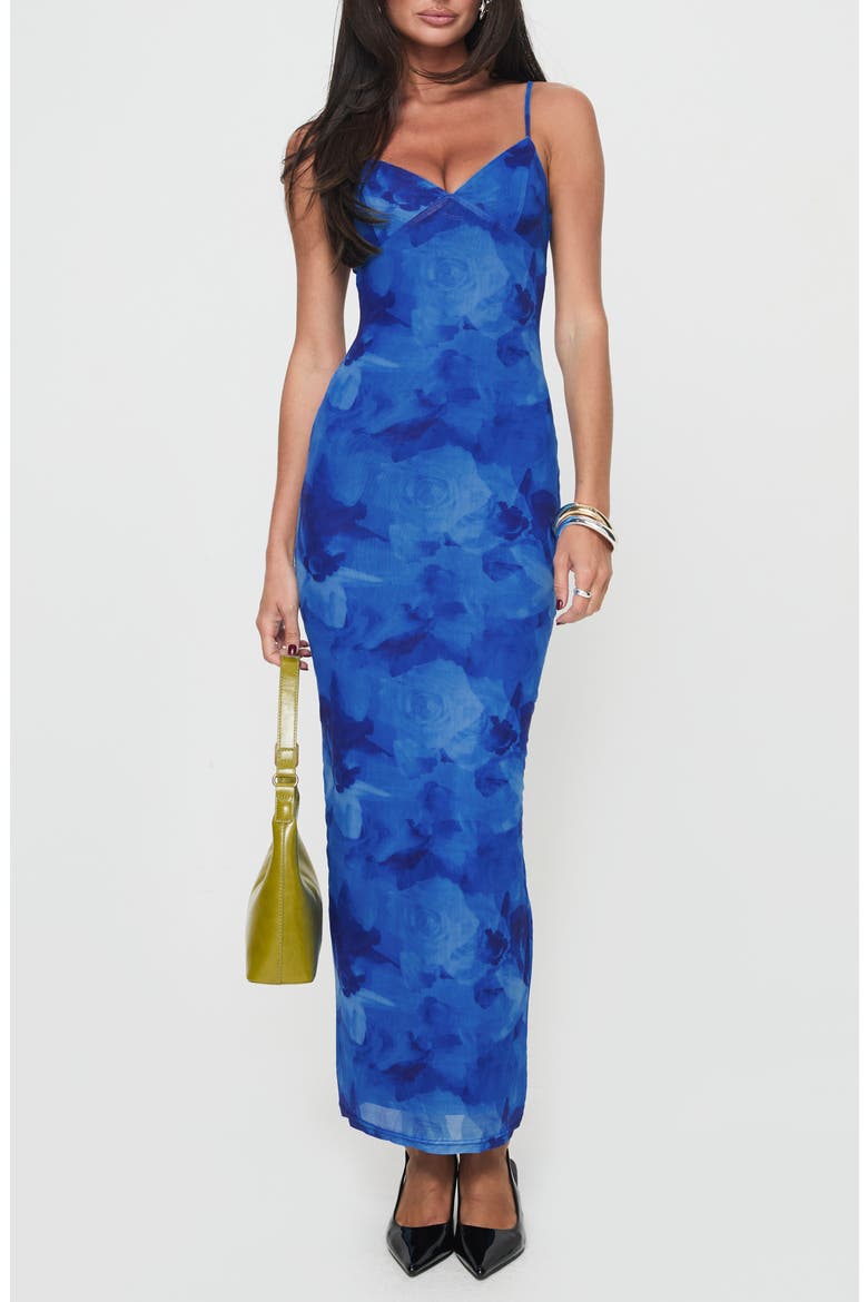 Hathaway Floral Maxi Dress, Main, color, BLUE