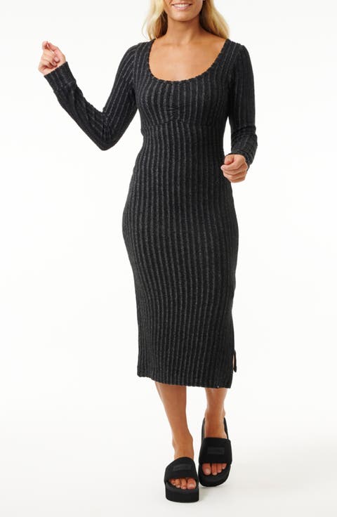 Cosy Long Sleeve Midi Dress