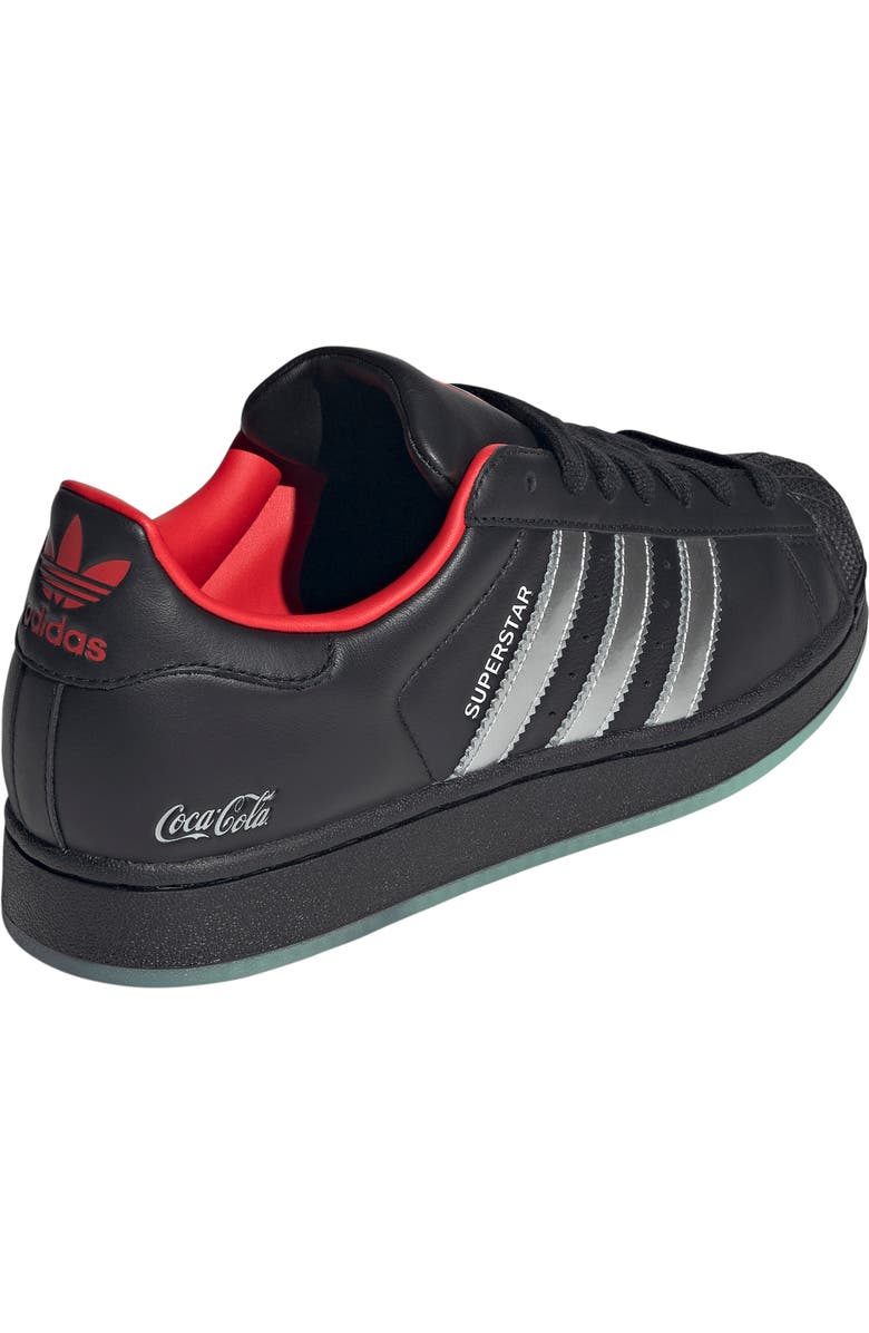 adidas x Coca-Cola Gender Inclusive Superster II Sneaker, Alternate, color, Core Black/ Silver/ Red