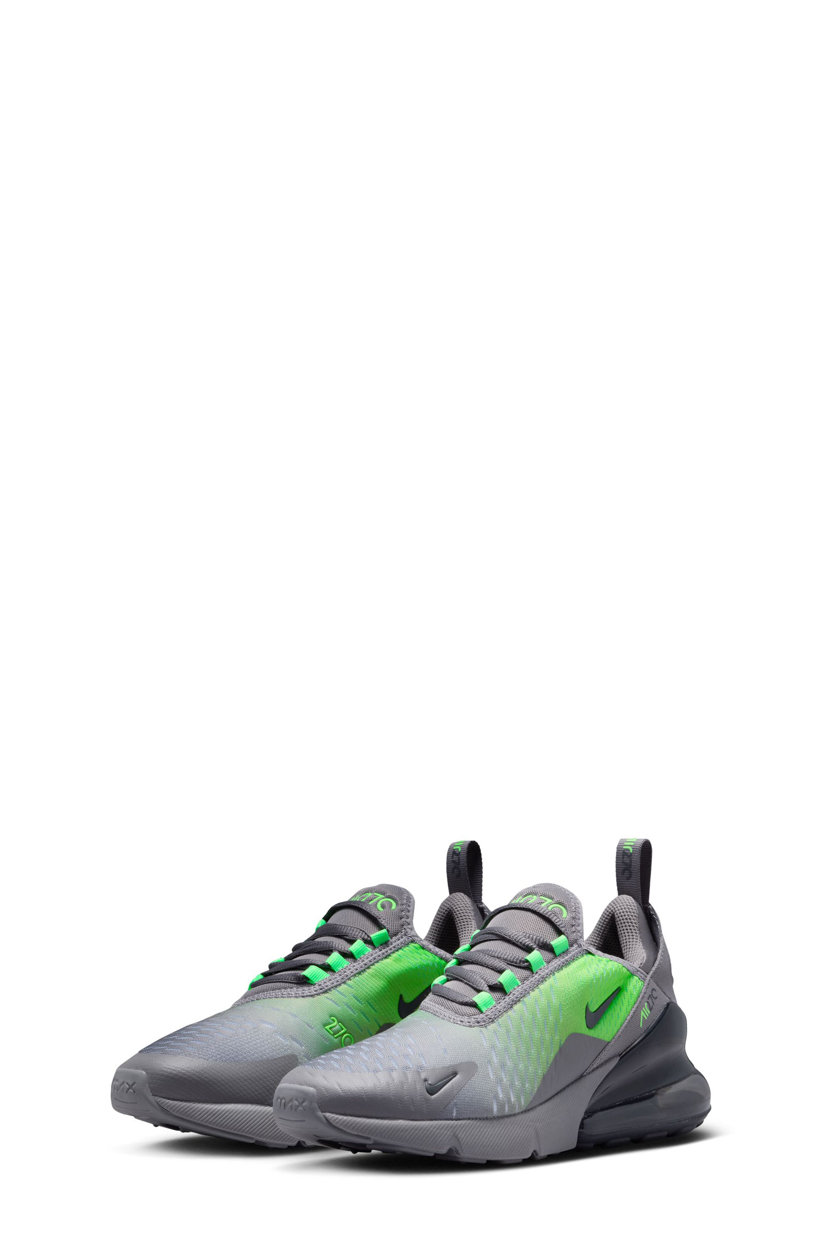 Nike Kids' Air Max 270 Sneaker, Main, color, Anthracite/ Light Green