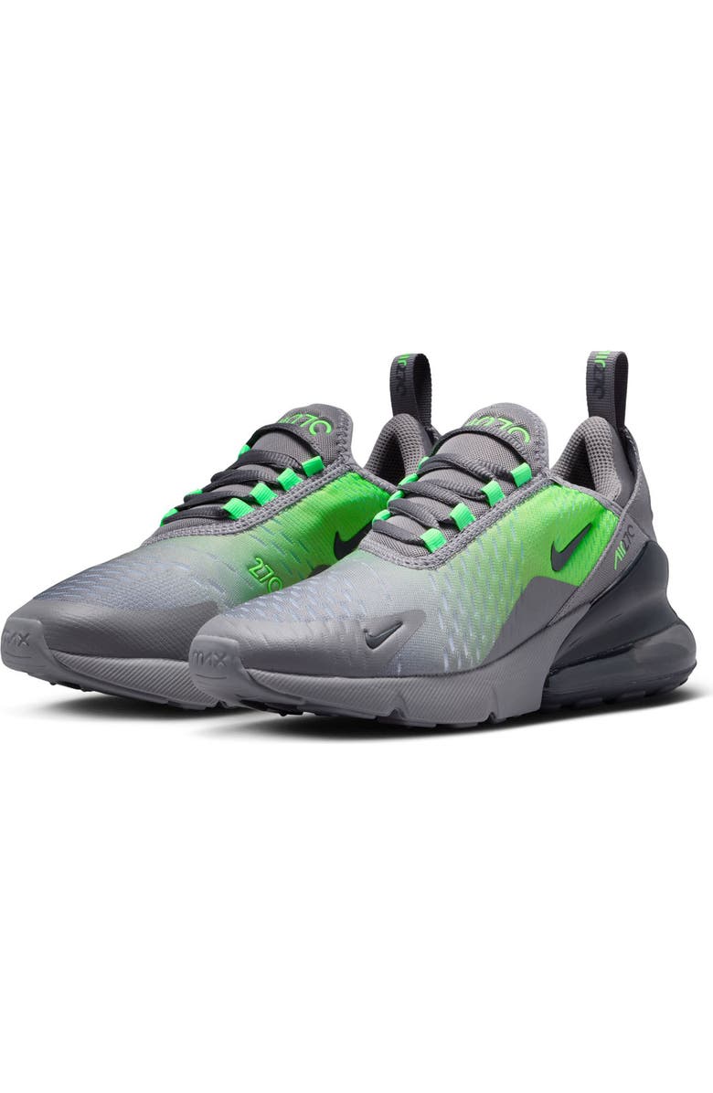 Nike Kids' Air Max 270 Sneaker, Main, color, Anthracite/ Light Green