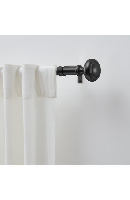 Dkny Barrett 36" To 66" Adjustable Curtain Rod In Black