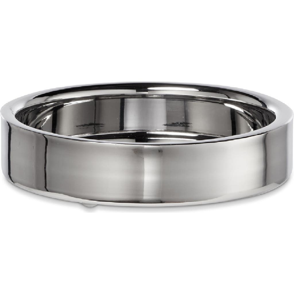 Roselli Trading Company Modern Round Soap Dish In Silver