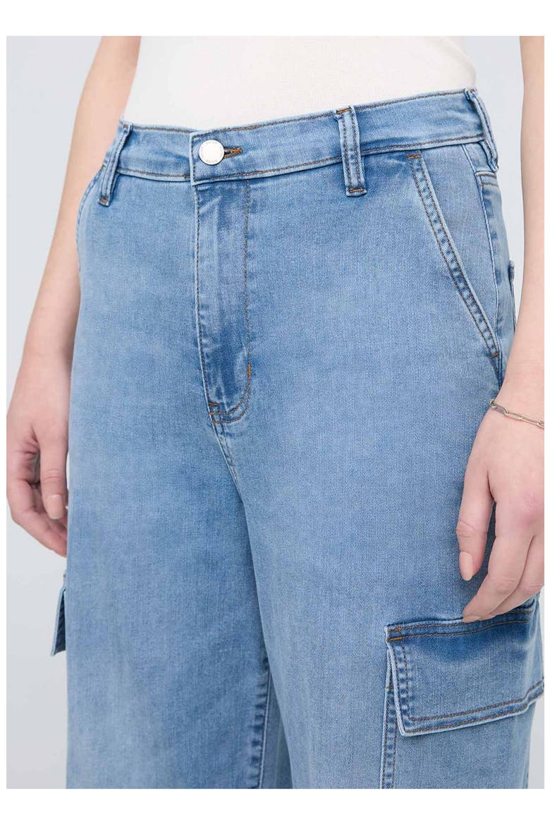 Performance Denim Lite High Rise Cargo, Alternate, color, Pacific