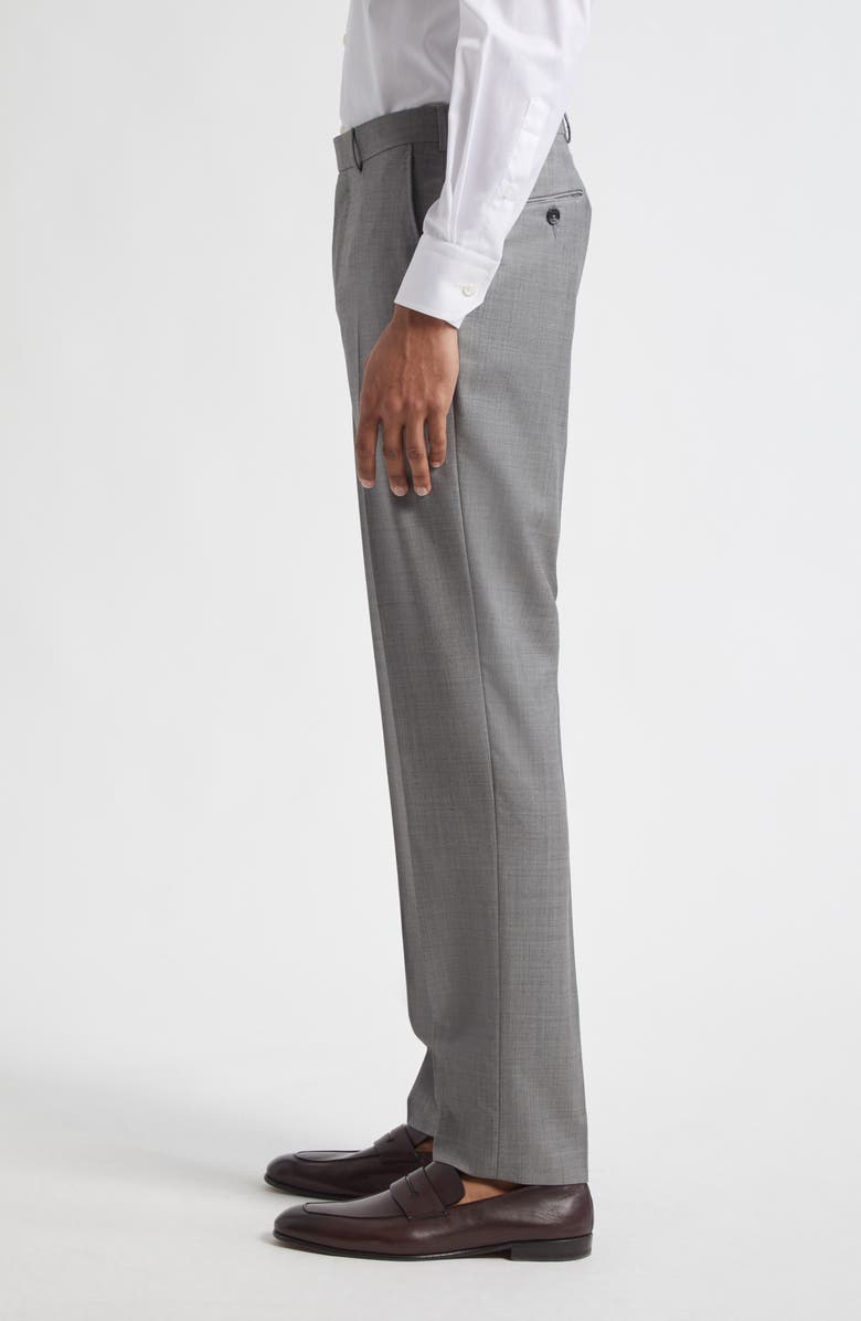 ZEGNA Mélange Wool Pants, Alternate, color, Md Gry Sld
