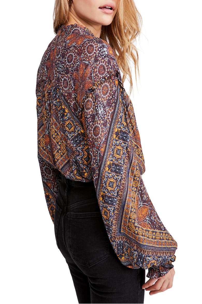 Little Runaway Blouse, Alternate, color, BLACK COMBO