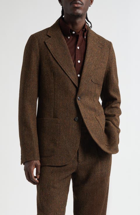 Wool Herringbone Sack Jacket
