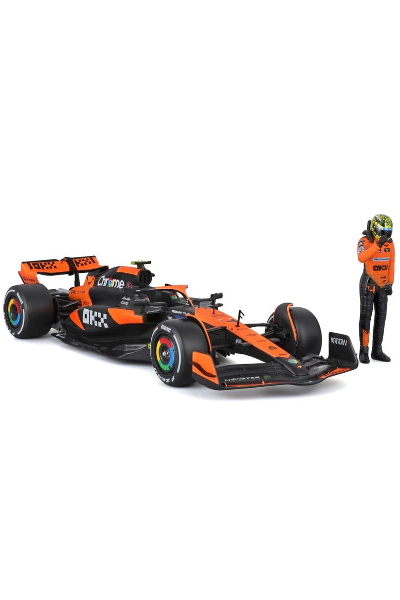 2024 McLaren MCL38 and Lando Norris Figure, Alternate, color, Multicolored