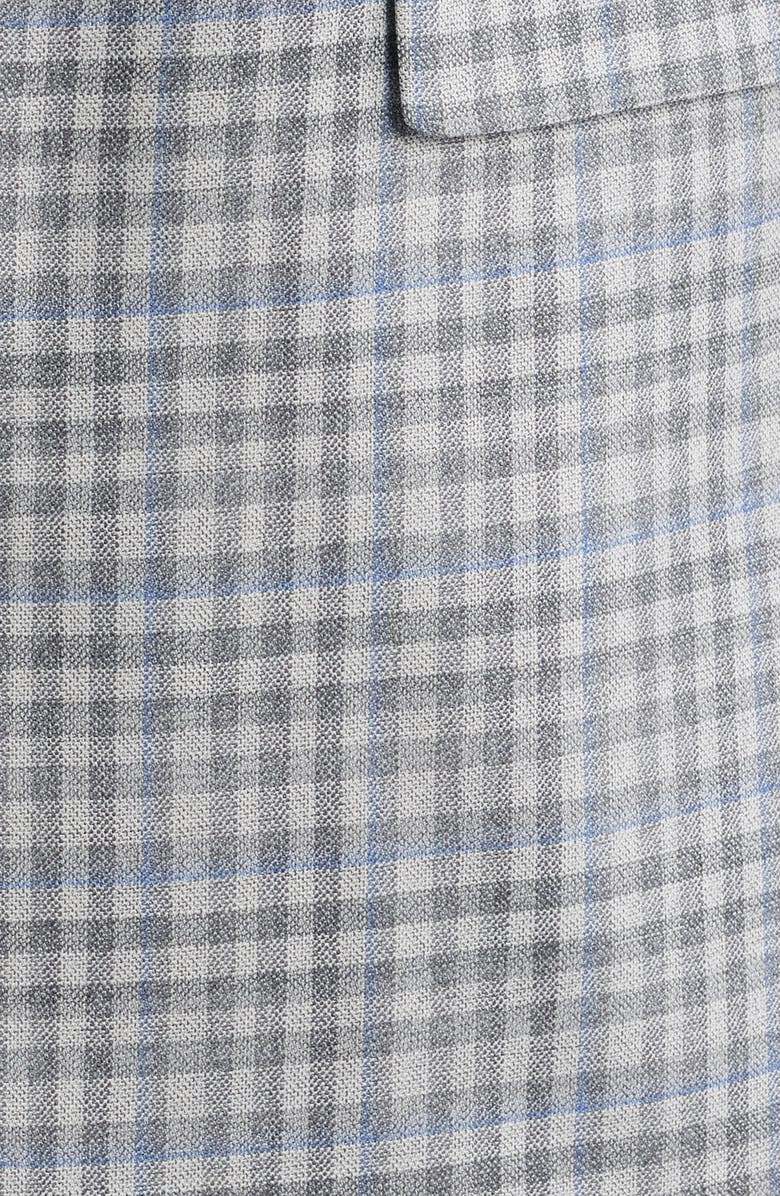 Peter Millar Flynn Classic Fit Check Wool Spoprt Coat, Alternate, color, Light Grey