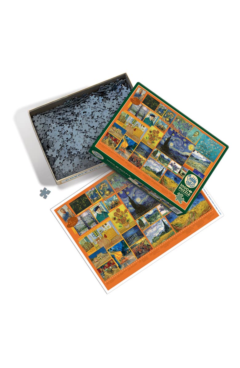 Cobble Hill 1000 Piece Puzzle Van Gogh Reference Poster Included, Alternate, color, Multicolored