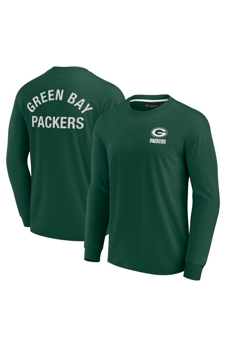 Fanatics Signature Unisex Fanatics Signature Green Green Bay Packers Elements Super Soft Long Sleeve T-Shirt, Main, color, Green