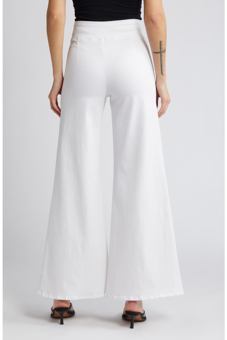 Jetset Wide Leg Flare Pull-On Jeans, Alternate, color, WHITE
