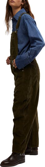 Good Luck Barrel Leg Corduroy Overalls