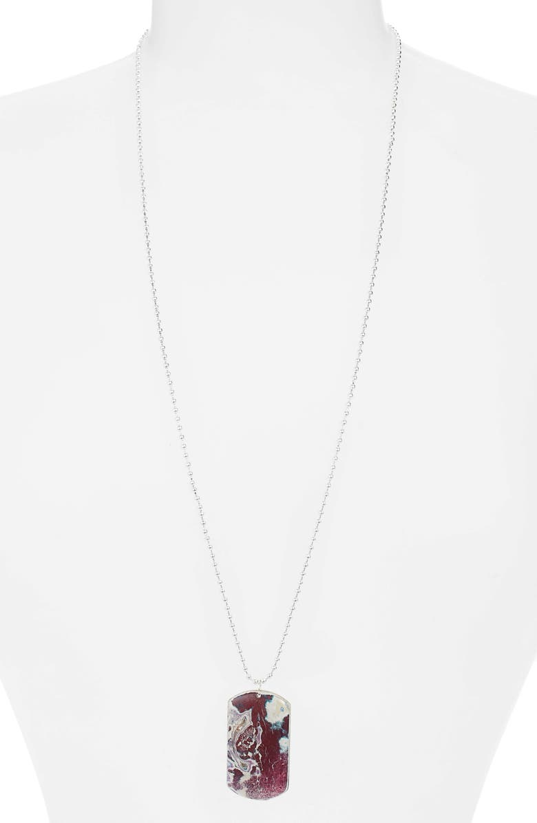 Rebel Nell Jayson Long Dog Tag Pendant Necklace, Main, color, 