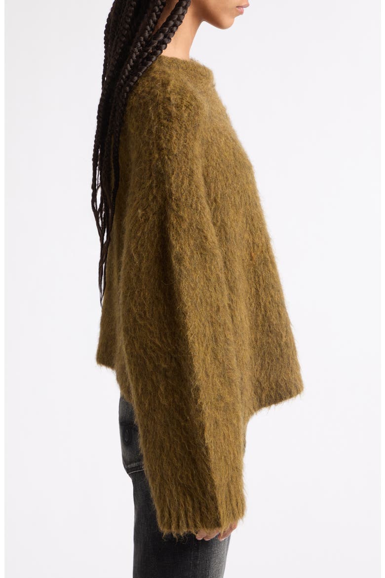 Oversized Grunge Sweater, Alternate, color, HEATHER OLIVE GREEN