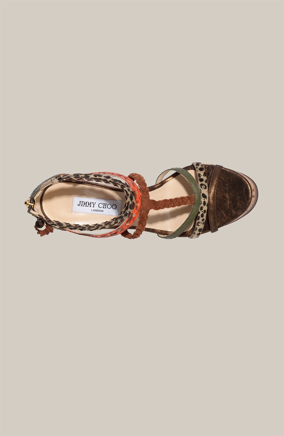 'Vienna' Sandal, Alternate, color, ORANGE MATERIAL MIX