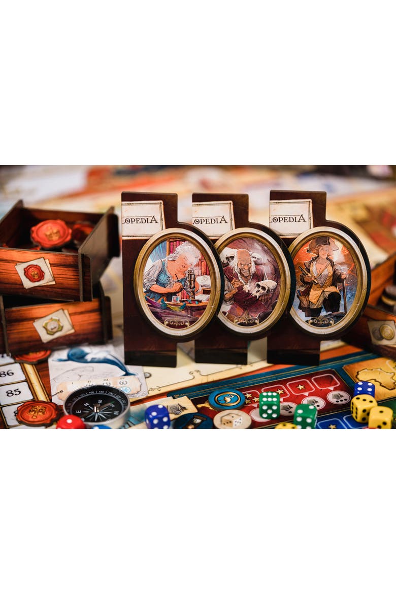Encyclopedia Dice Based Worker Placement Board Game 4+, Alternate, color, Multicolored