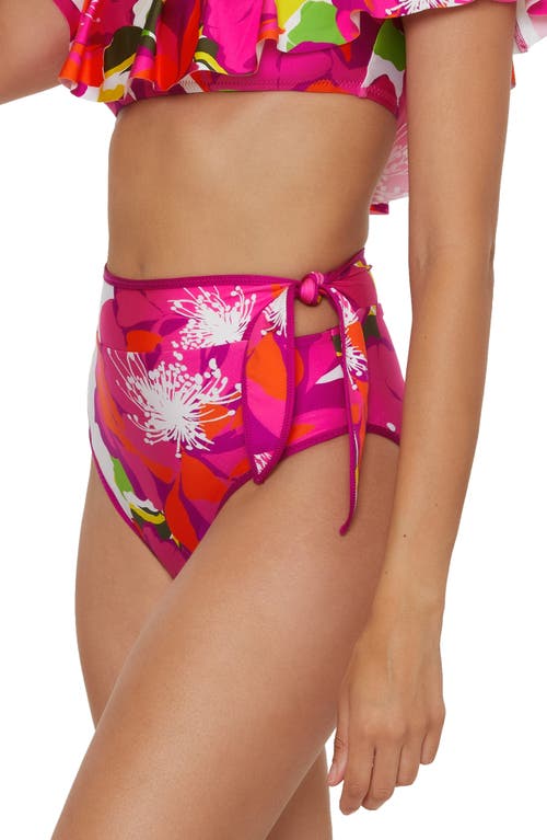 TRINA TURK TRINA TURK BLOOM HIGH WAIST BIKINI BOTTOMS