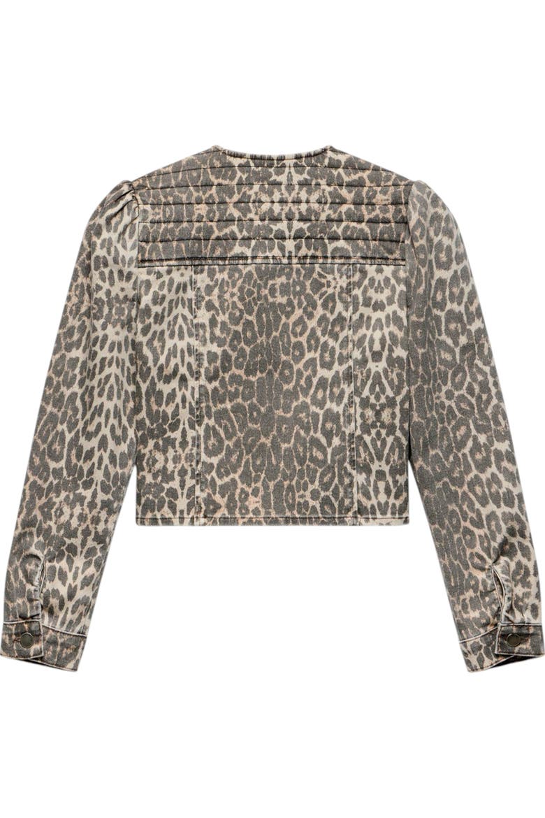 Leopard Print Denim Jacket, Alternate, color, Neutral