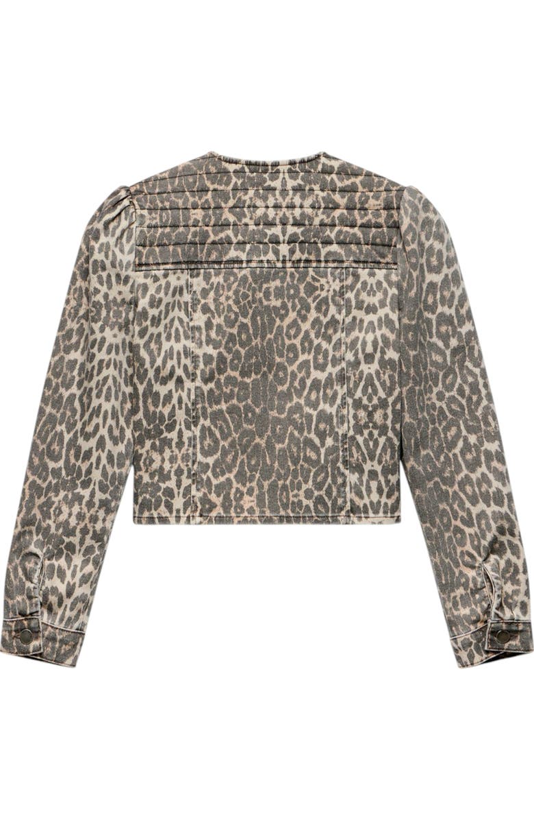 MINT VELVET Leopard Print Denim Jacket, Alternate, color, 