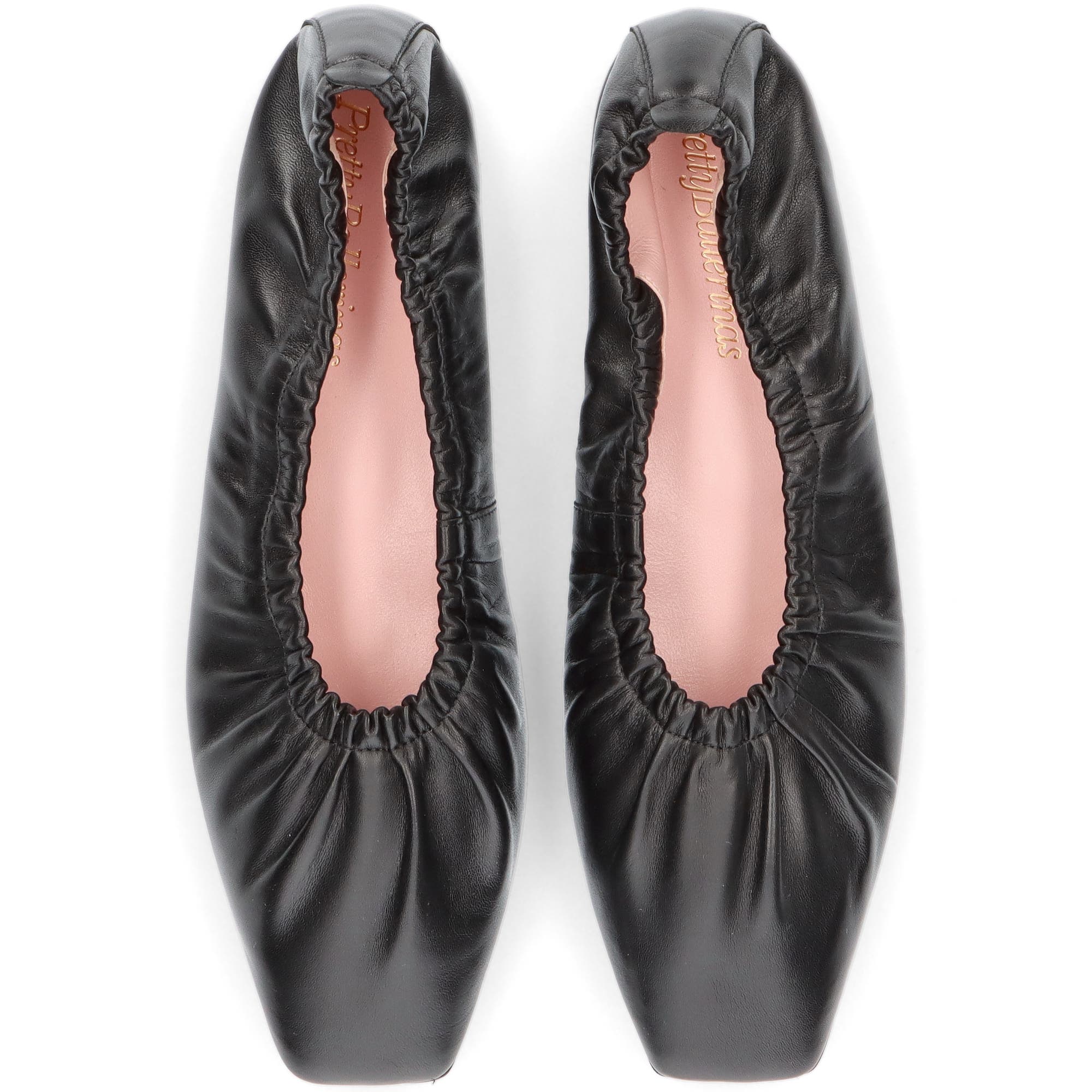 Pretty Ballerinas Rouched Ballet Flat, Alternate, color, Black