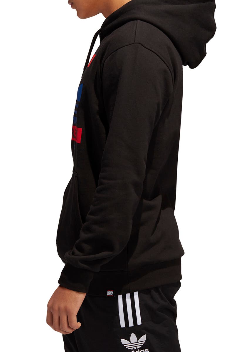 adidas x Run-DMC Logo Graphic Hoodie, Alternate, color, 