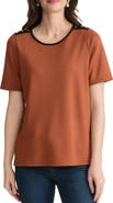 Jones New York Button Placket Shoulder T-Shirt