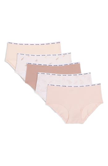 Calvin Klein Kids' Assorted 5-pack Hipster Briefs In Icon Fun Naturals