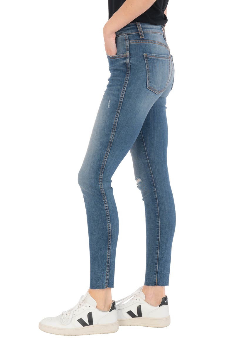 KUT from the Kloth Donna Fab Ab Exposed Button Ripped Ankle Skinny Jeans, Alternate, color,