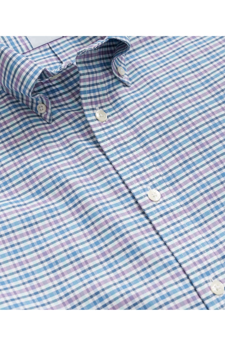 Brooks Brothers Regular Fit Check Plaid Cotton Button-Down Oxford Shirt, Alternate, color, Blue Multi