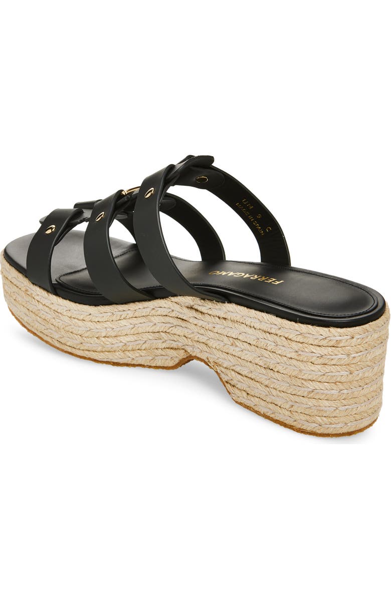 FERRAGAMO Milica Espadrille Platform Slide Sandal, Alternate, color,