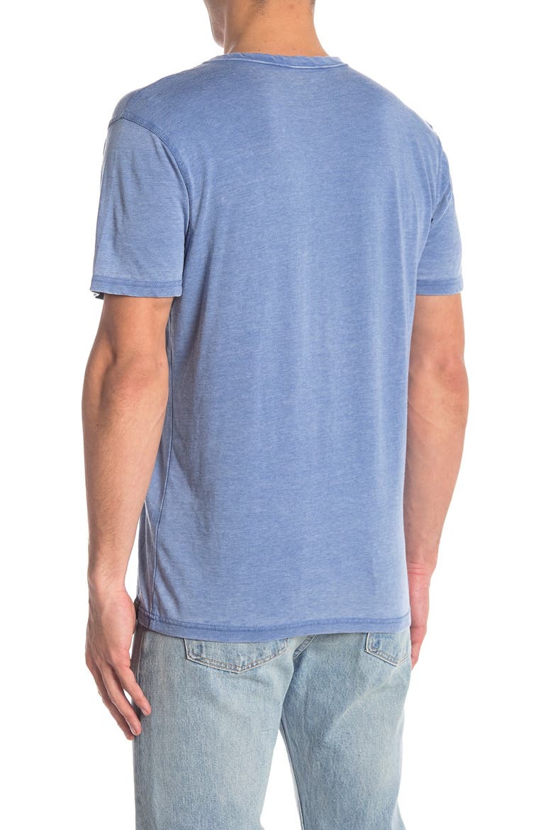 Button Notch Neck T-Shirt, Alternate, color, FEDERAL BLUE