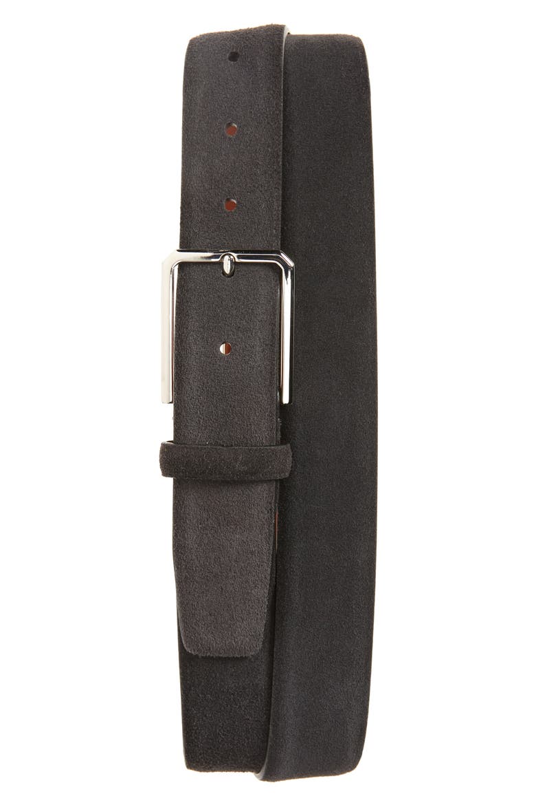 Suede Belt, Main, color, GREY-G76