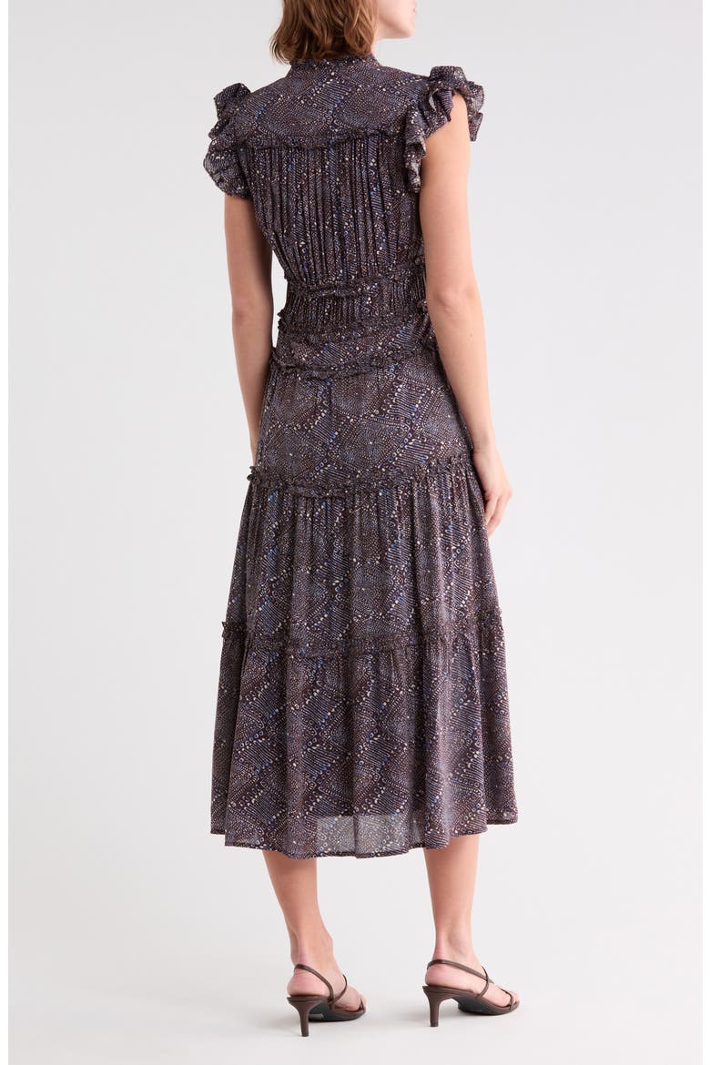 Kamala Printed Midi Dress, Alternate, color, NAVY MULTI