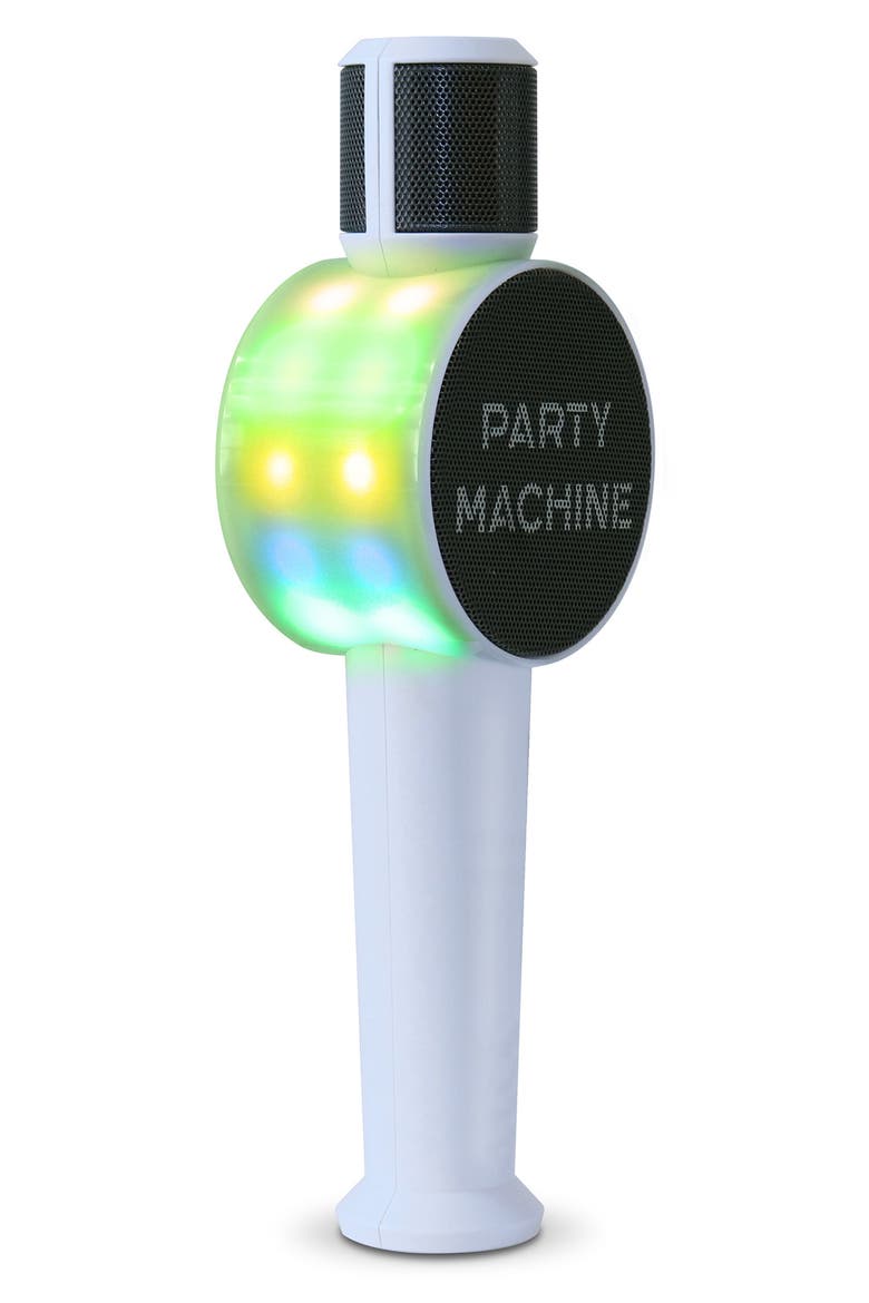 Party Machine Karaoke Microphone, Alternate, color, WHITE