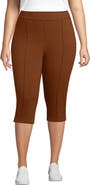Lands' End Plus Size Starfish High Rise Pintuck Capri Pants