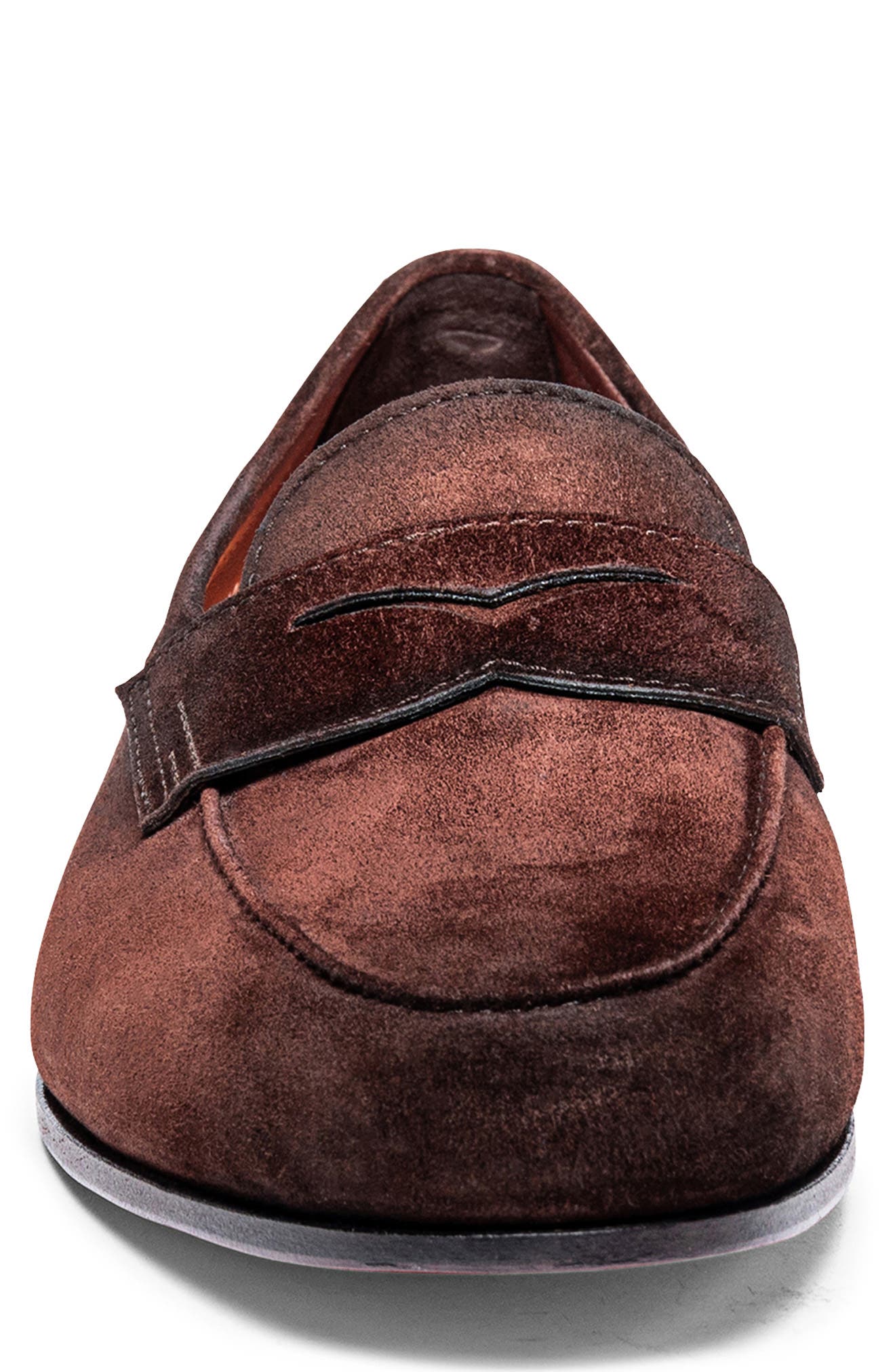 Santoni Carlos Penny Loafer, Alternate, color, Brown-S26
