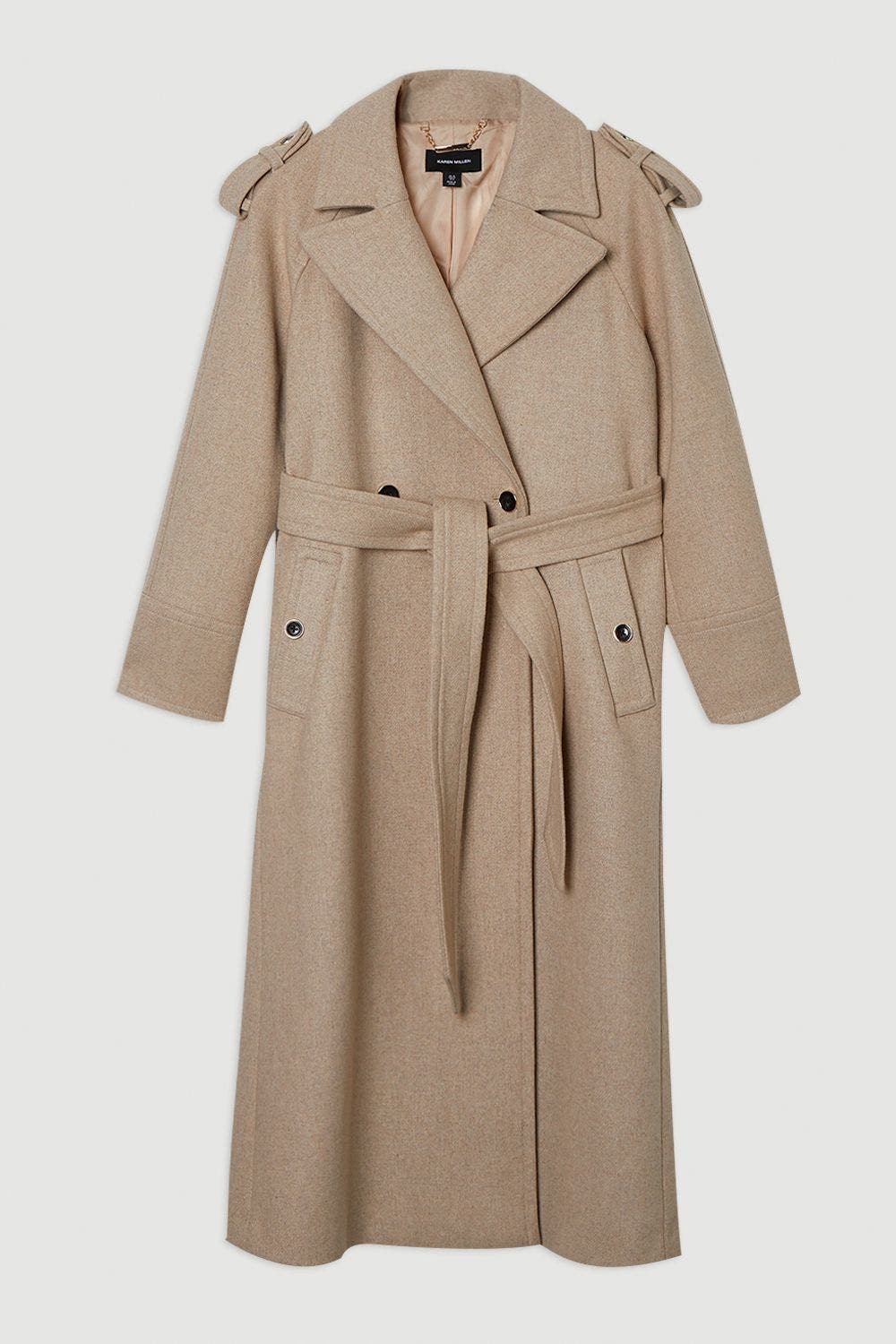 Wool Tailored Belted Midi Coat - image 2