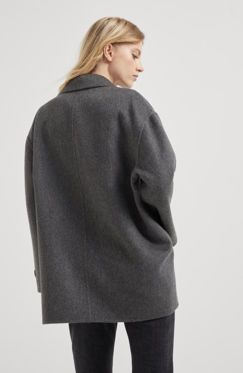 Brunello Cucinelli Hand-finished Caban Jacket In Lead