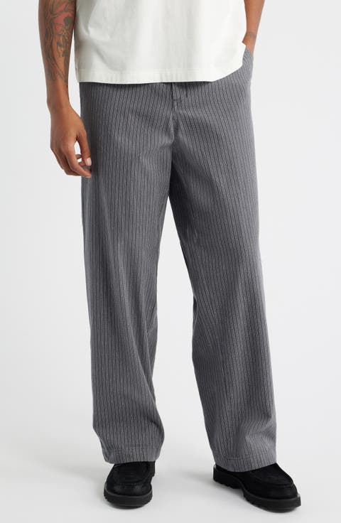Lima Loose Fit Pinstripe Cotton Twill Work Pants