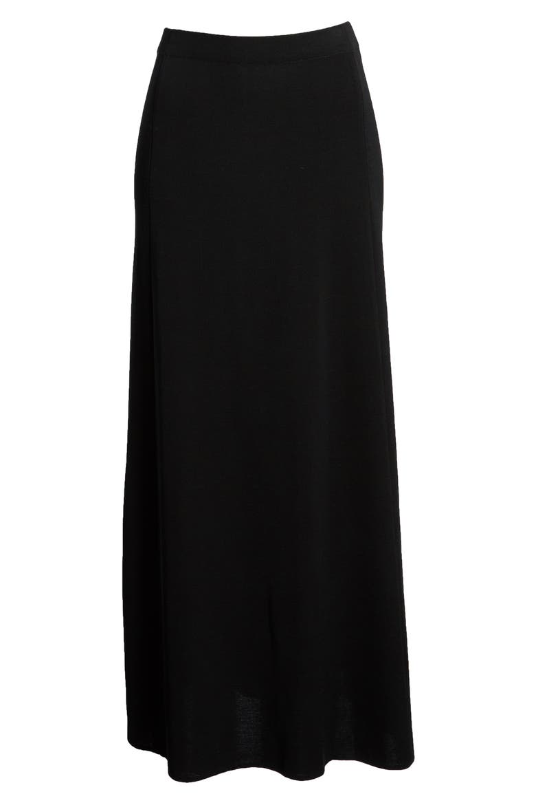 A-Line Knit Maxi Skirt, Alternate, color, BLACK