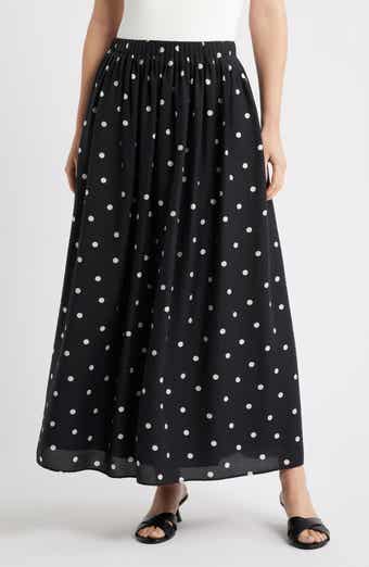 Caslon® Print Pleated Maxi Skirt