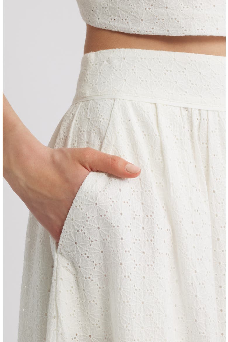 Ojai Eyelet Maxi Skirt, Alternate, color, WHITE