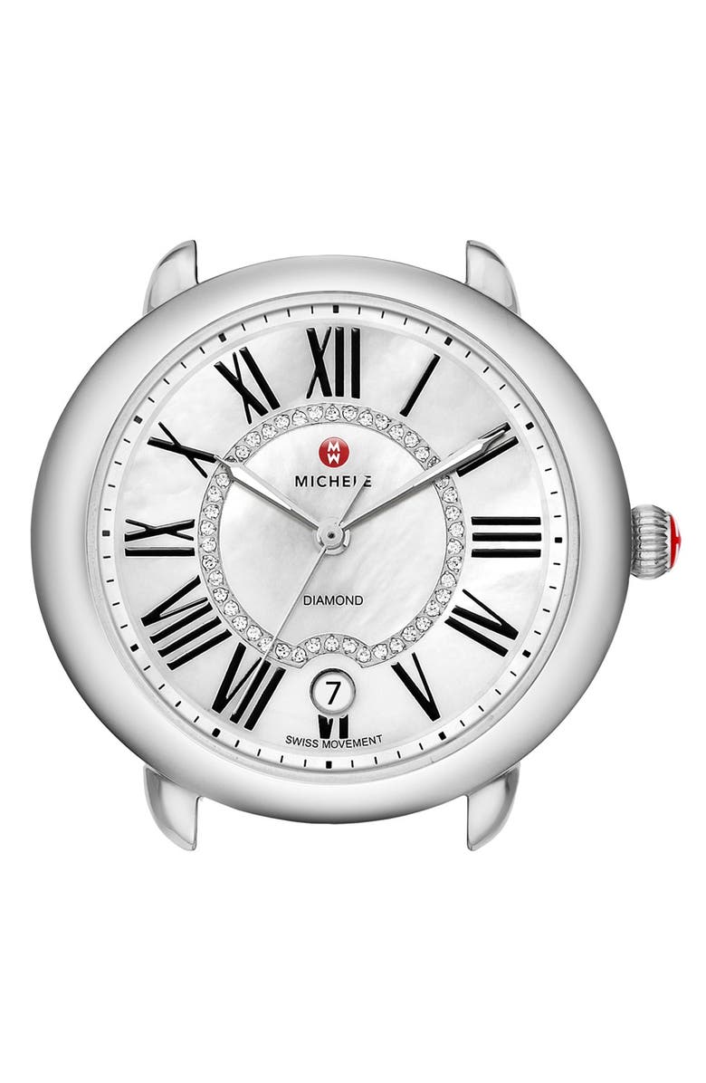 MICHELE Serein 16 Diamond Dial Watch Head, 34mm x 36mm, Main, color, 