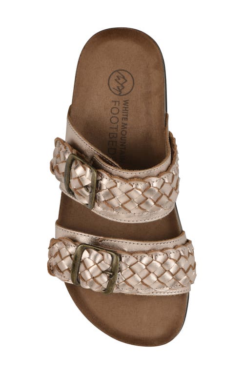 Cliffs By White Mountain Hey Hey Slide Sandal In Rosegold Metallic