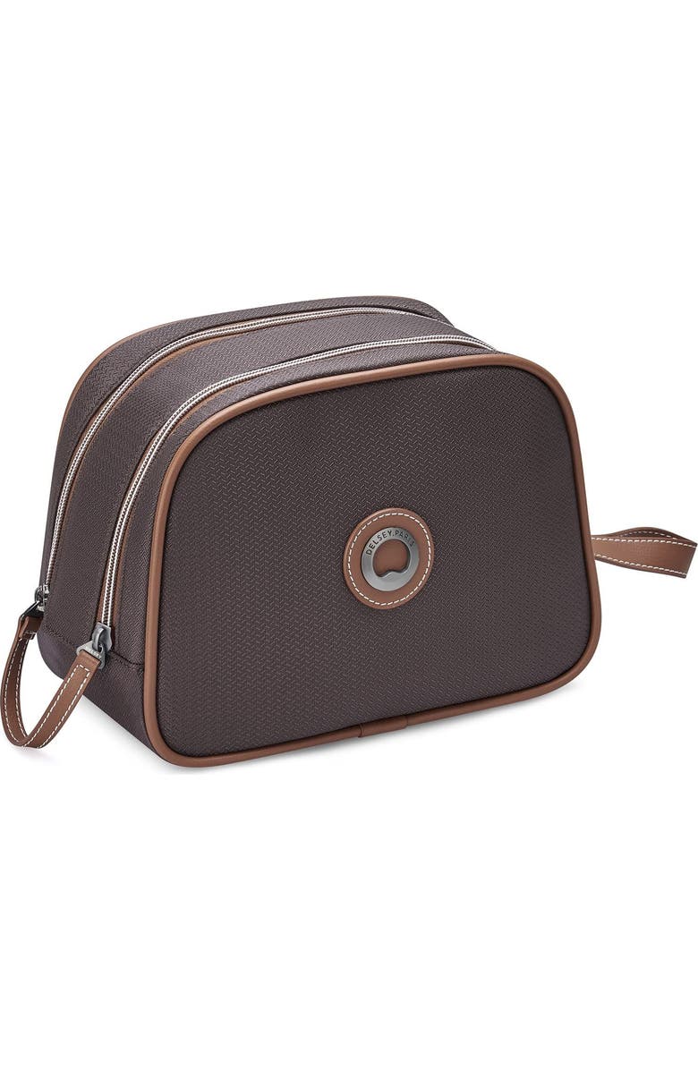 Delsey Paris Chatelet Air 2.0 Toiletry and Makeup Travel Bag, Main, color, Chocolate