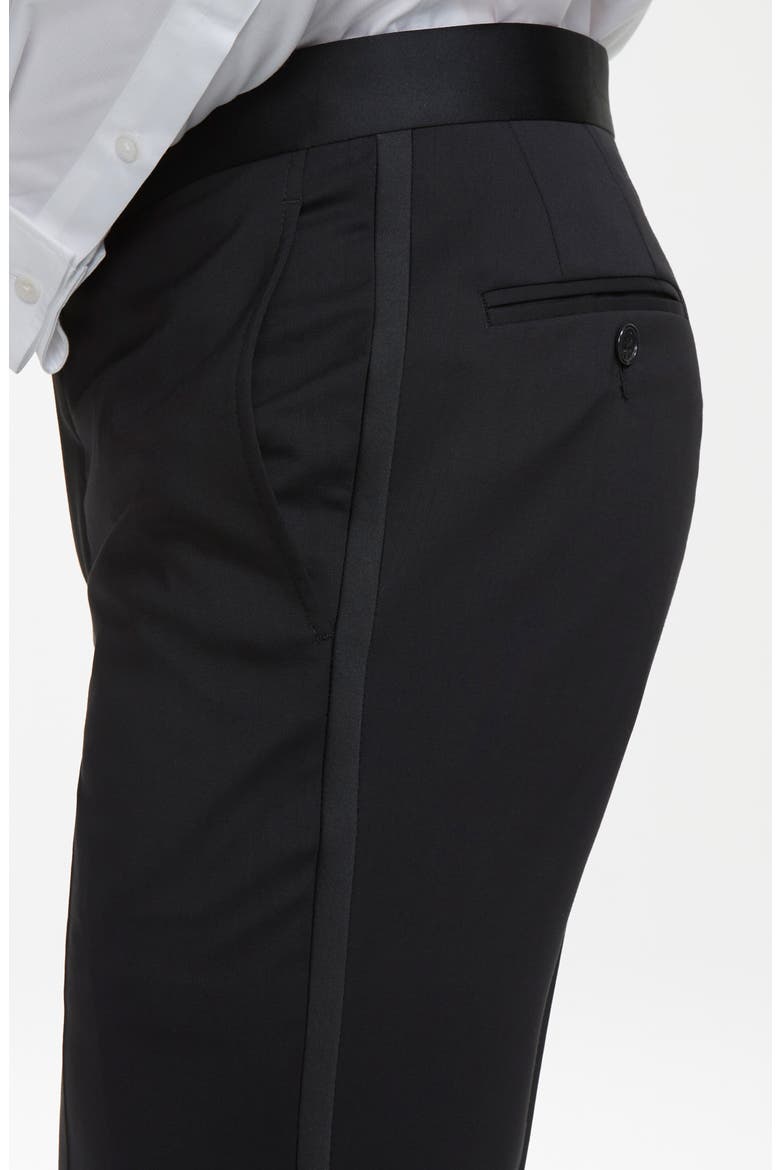 Phoenix Wool Tuxedo Trousers, Alternate, color, BLACK
