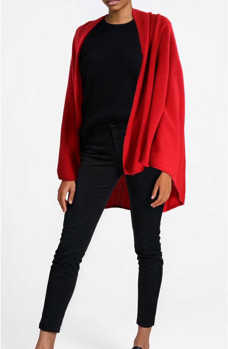 Portolano Cashmere shawl, Main, color, Garnet Red